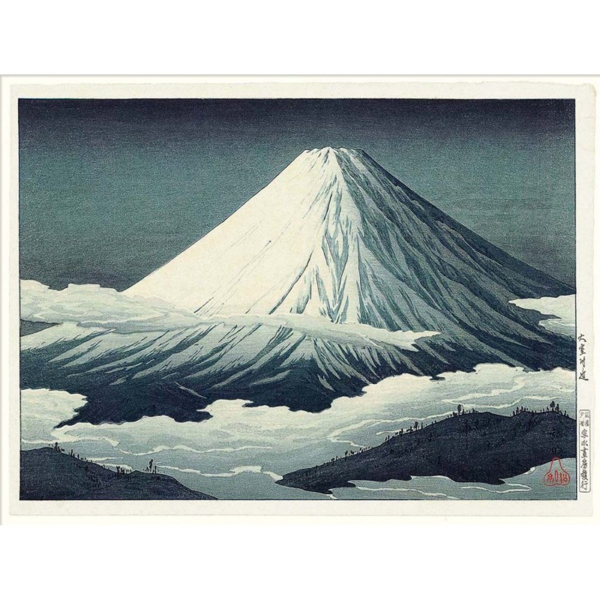 Affiche mont Fuji Ukiyo-E  Mount Fuji gris, THE DYBDAHL CO