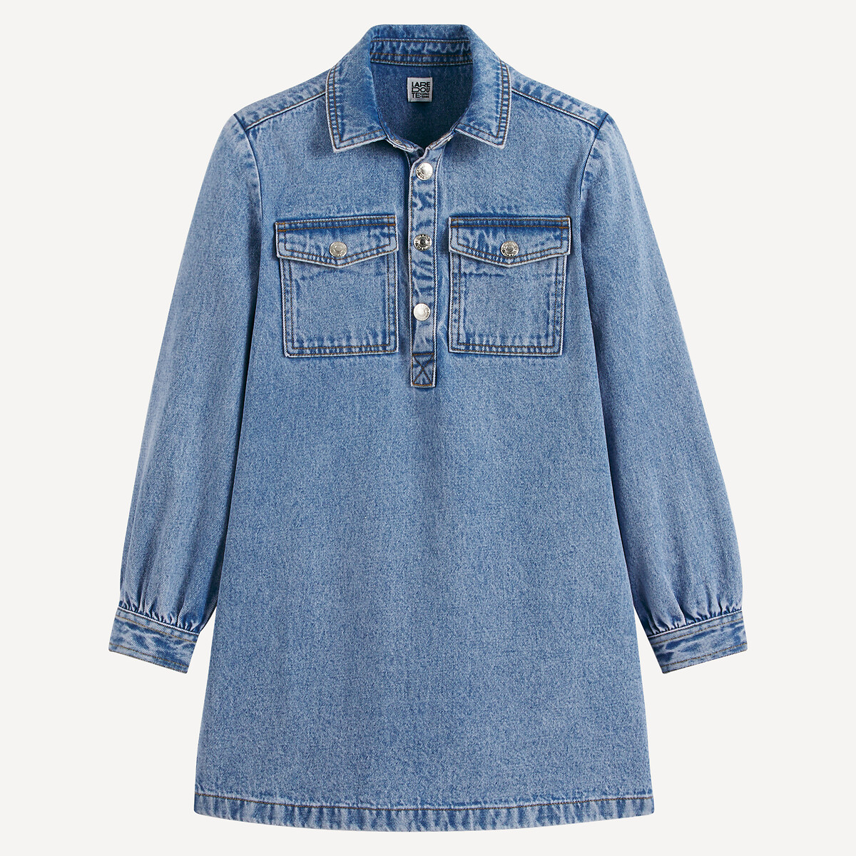 Denim Long Sleeve Dress stonewashed denim, LA REDOUTE COLLECTIONS