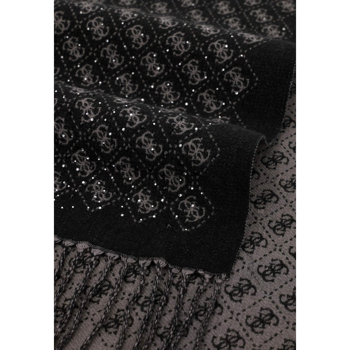 Écharpe Jacquard Jewels noir, GUESS