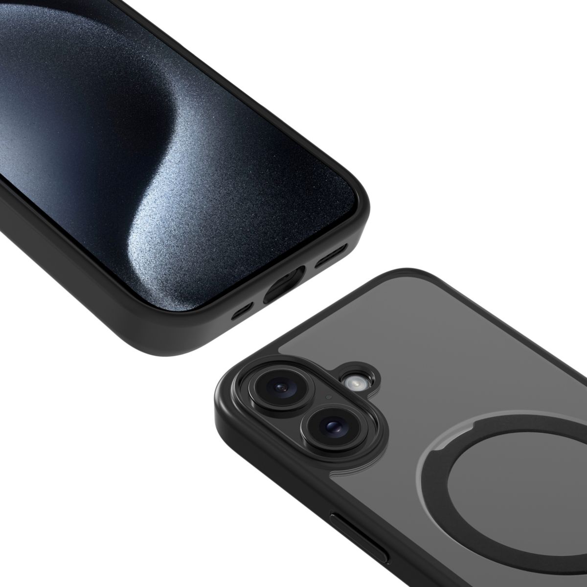 Coque iPhone 16 Plus magnétique Stand couleur unique, ADEQWAT