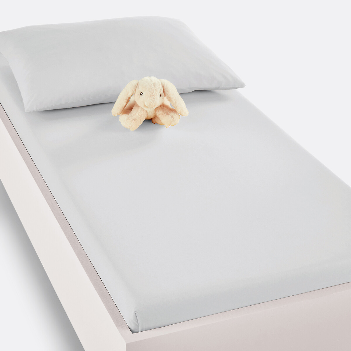 Drap housse bébé coton uni, Scenario gris perle, LA REDOUTE INTERIEURS
