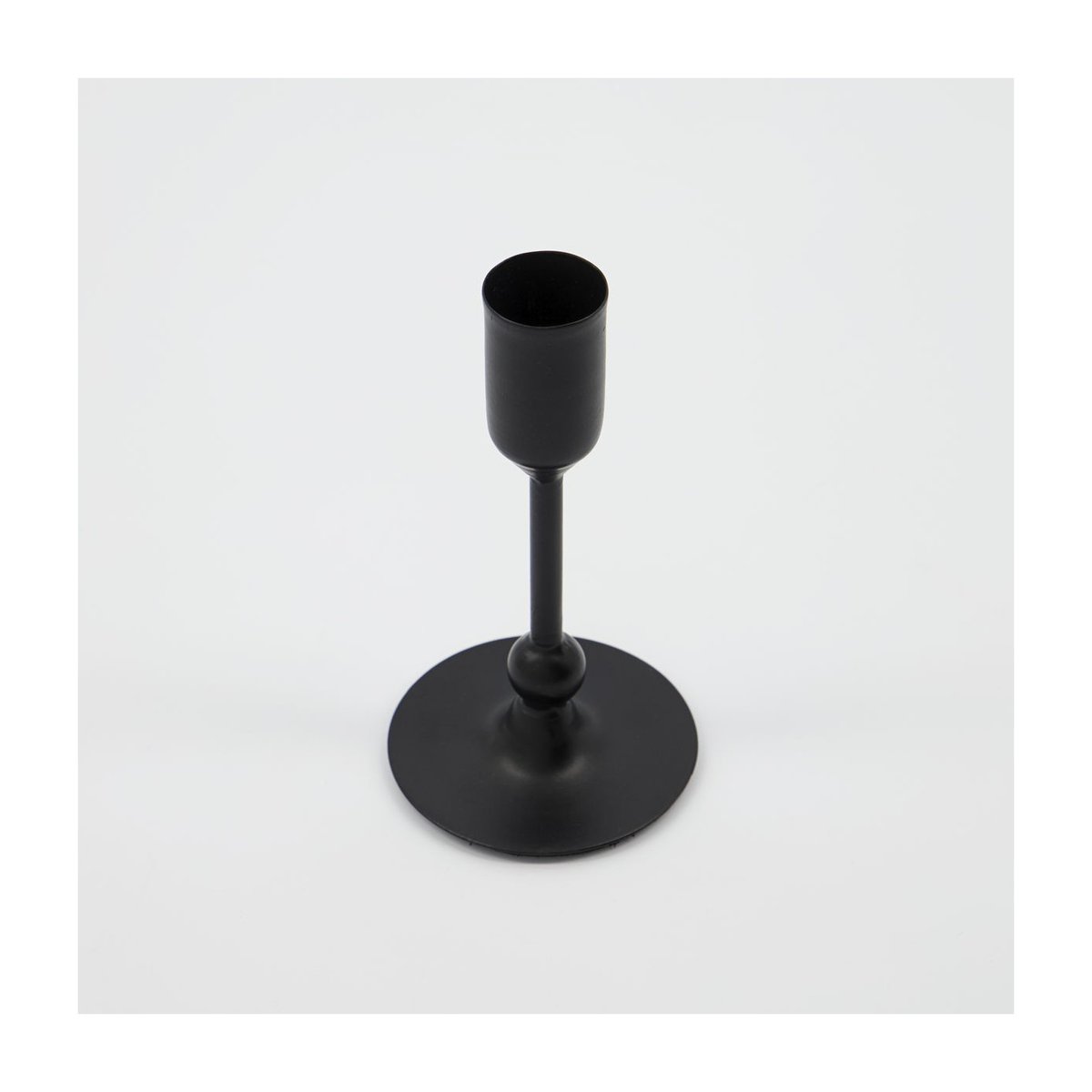 Bougeoir Folk h 12 cm noir antique, HOUSE DOCTOR