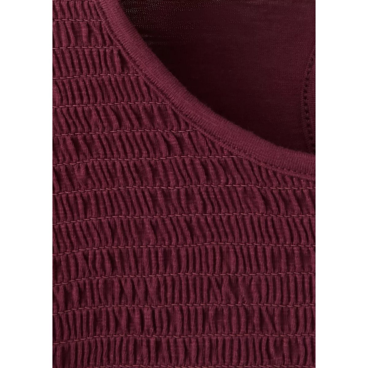 T-shirt coton nid d'abeille bordeaux, MANGO TEEN