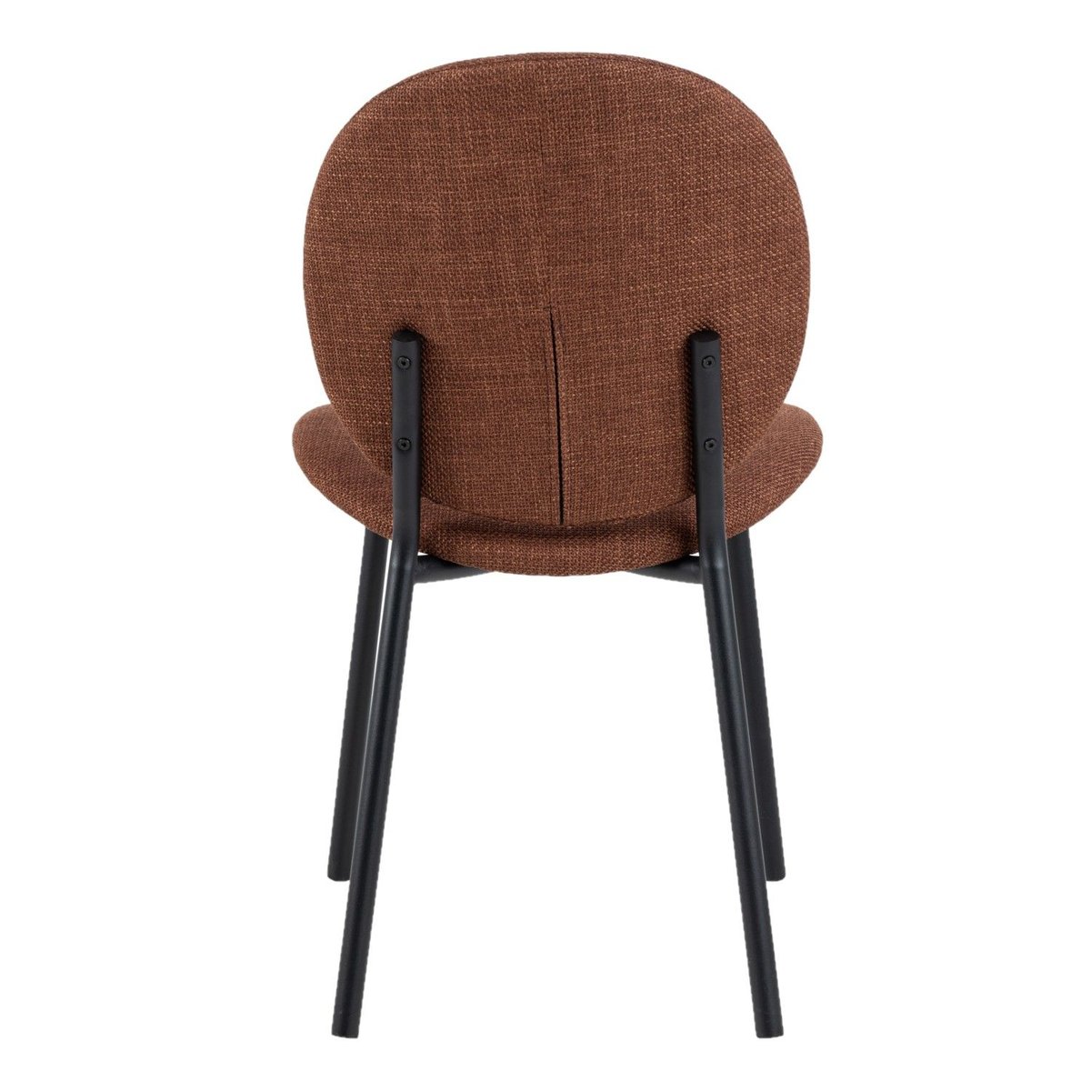 Lot de 2 chaises de salle à manger en tissu et acier CLIFF rouge, TOILINUX