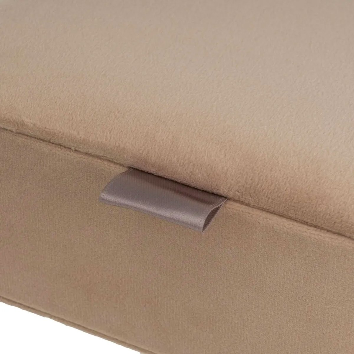 Set de 2 boîtes à bijoux velours beige et gris 16x16x6.5cm gris, WADIGA