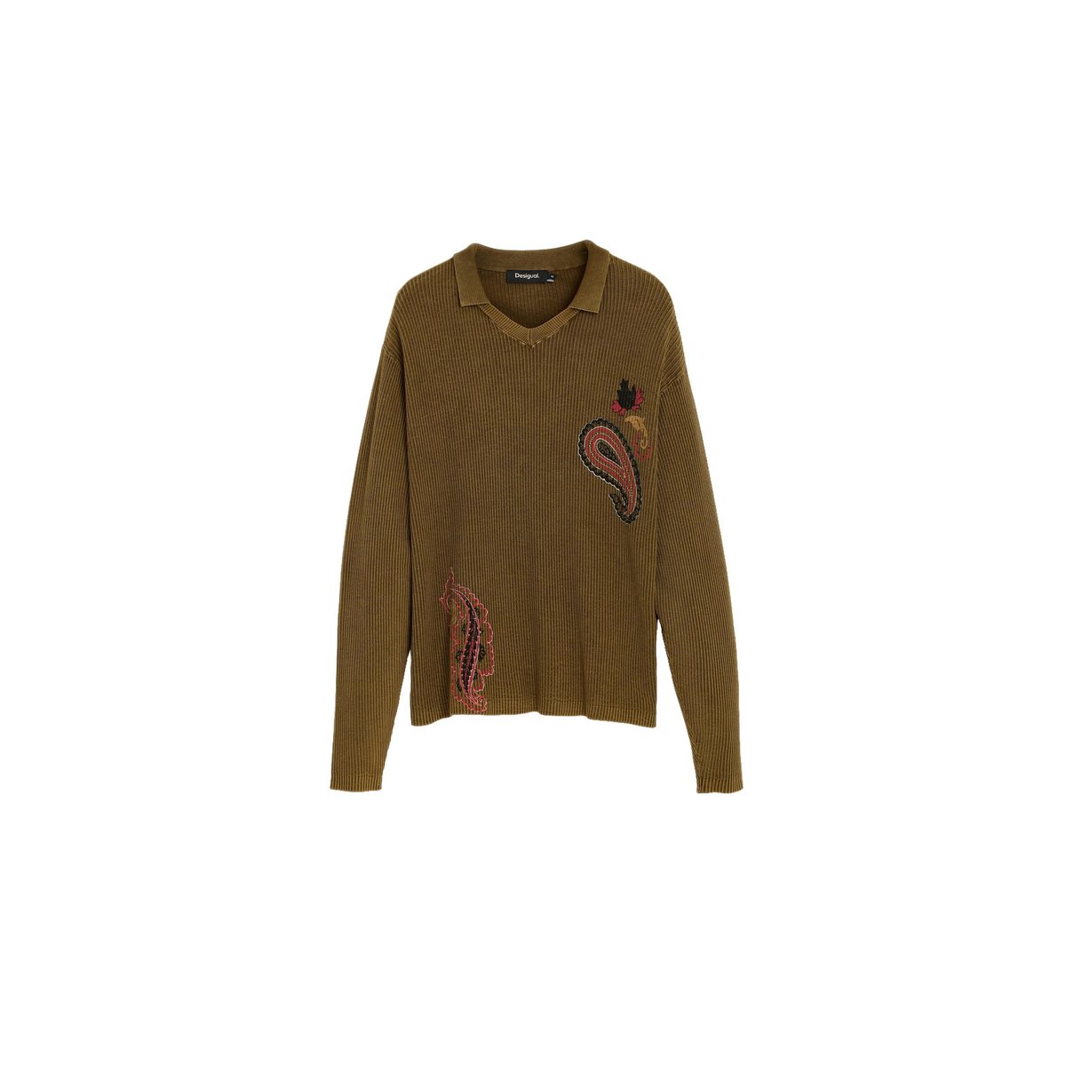 Polo en maille imprimé vert, DESIGUAL
