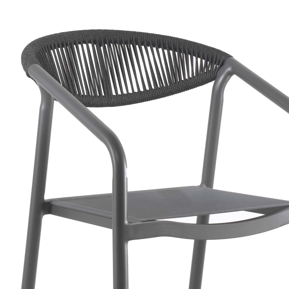 Chaise de bar en aluminium, GENEVE gris, GESCOVA