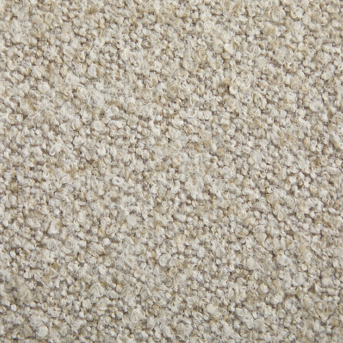 Canapé en tissu bouclette courte TEGLIO beige, HABITAT