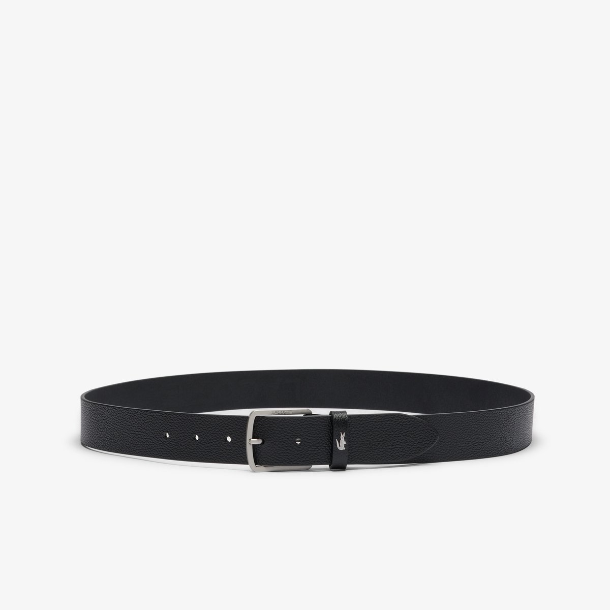 Ceinture en cuir grainé noir-000, LACOSTE