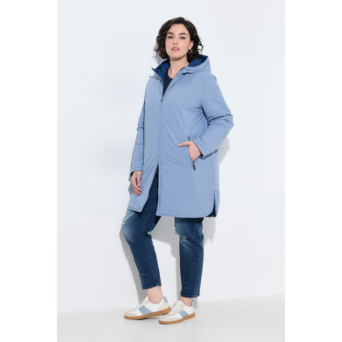 Veste technique HYPRAR à capuche bleu jean, ULLA POPKEN
