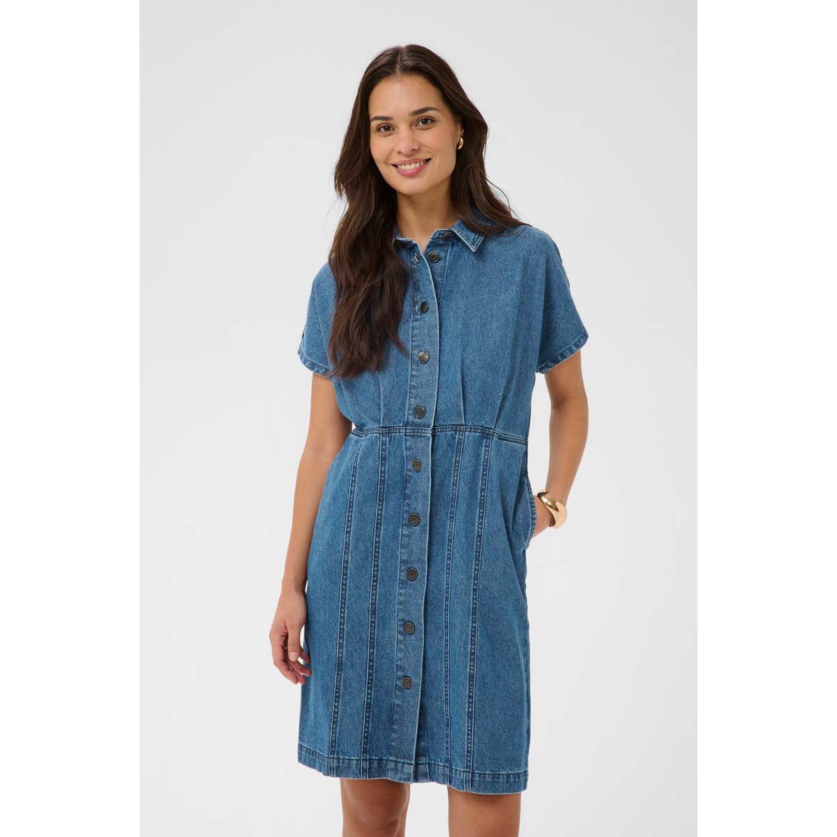 Robe en jean bleu blue denim, KAFFE