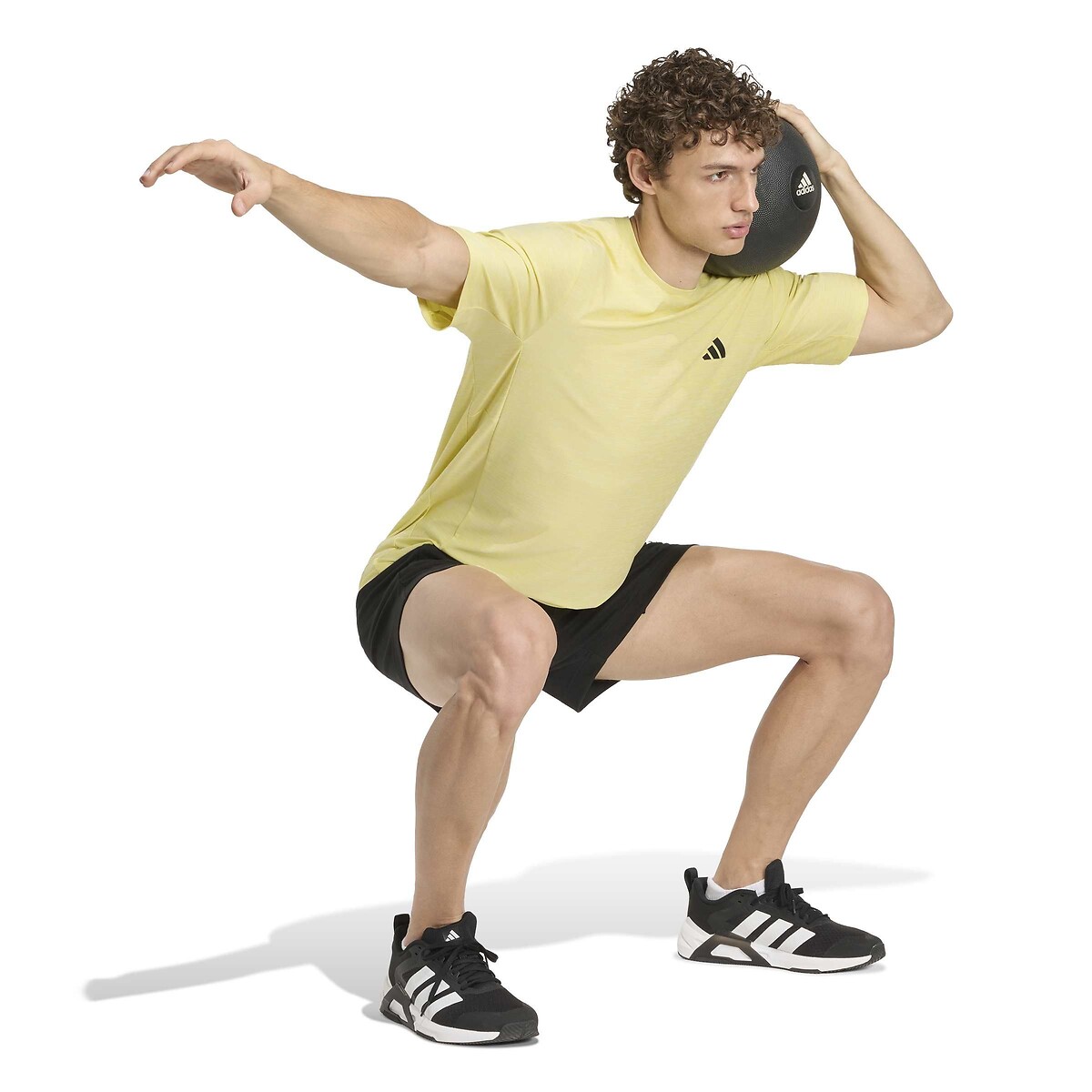 T-shirt de training manches courtes, WORKOUT ESSENTIALS jaune, adidas Performance