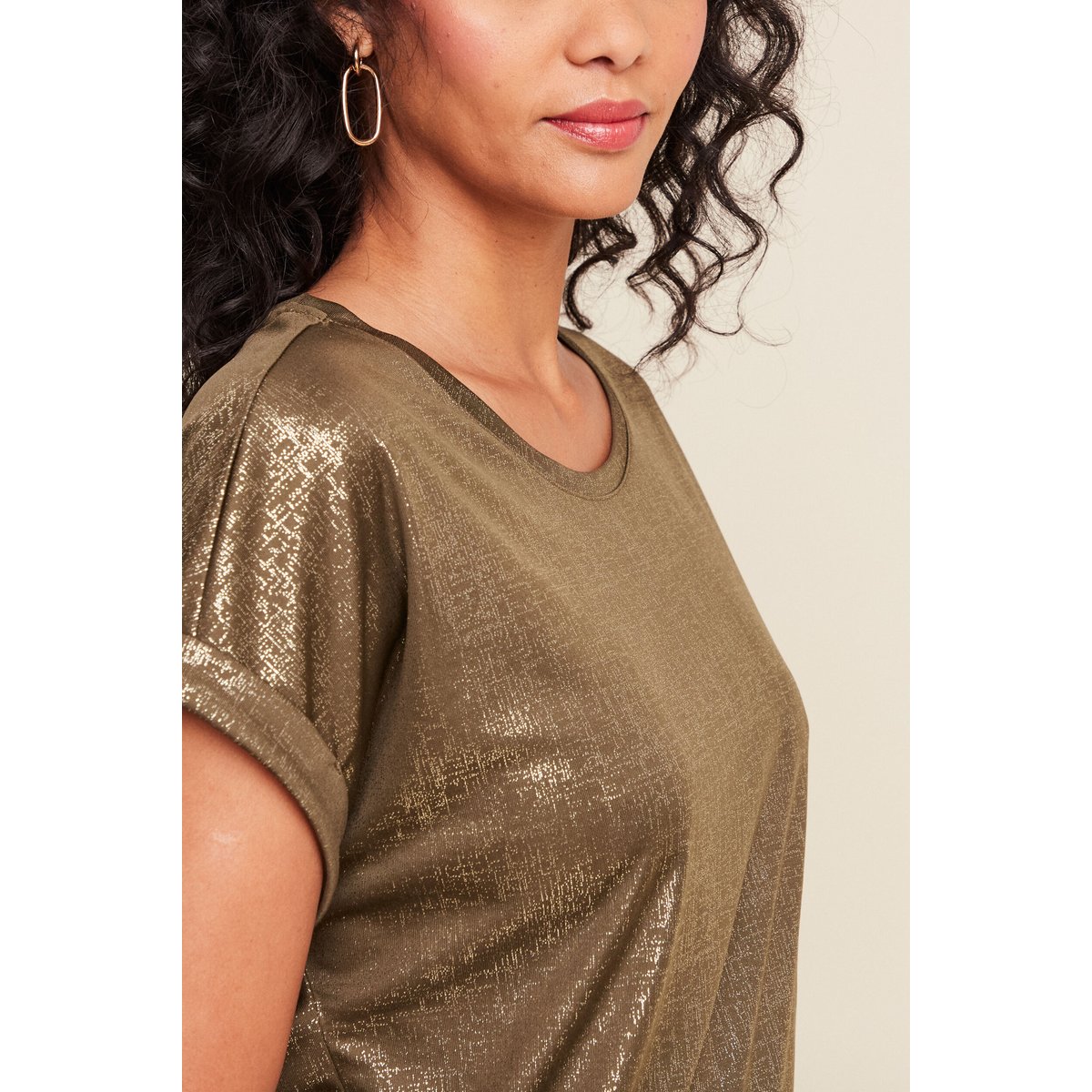 T-shirt manches courtes vert olive, BREAL