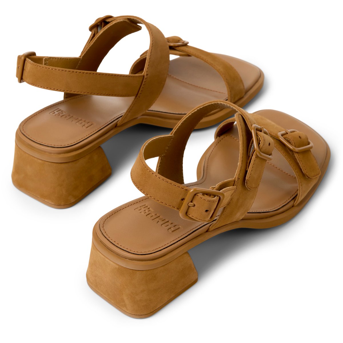 Sandales Cuir daim KORA marron moyen, CAMPER