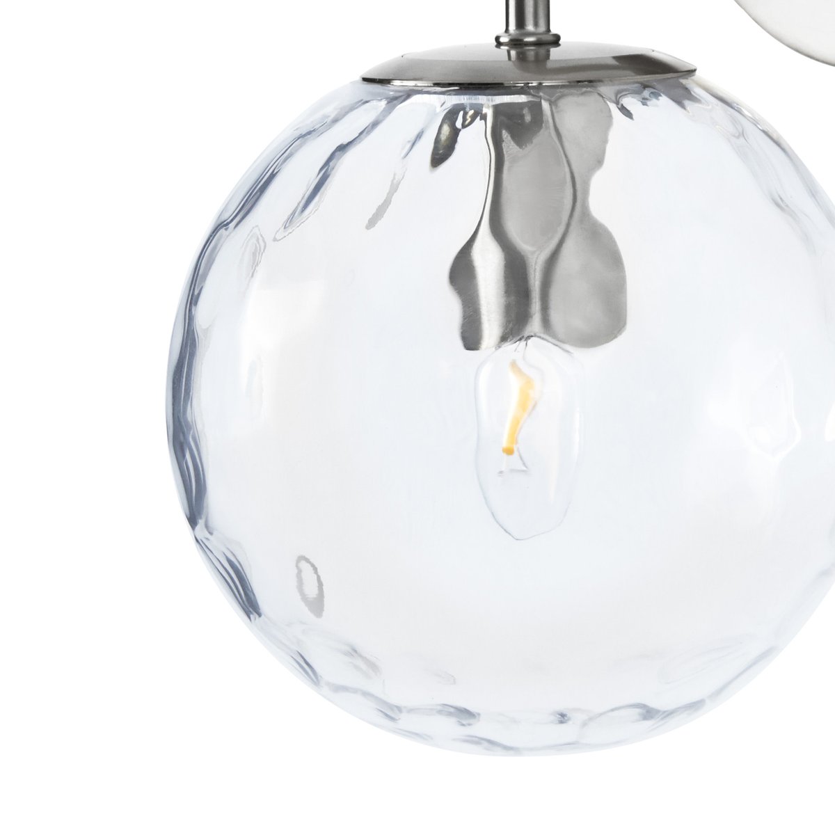 Applique murale avec variateur tactile et globe en verre clair, Gris couleur unique, TEAMSON HOME