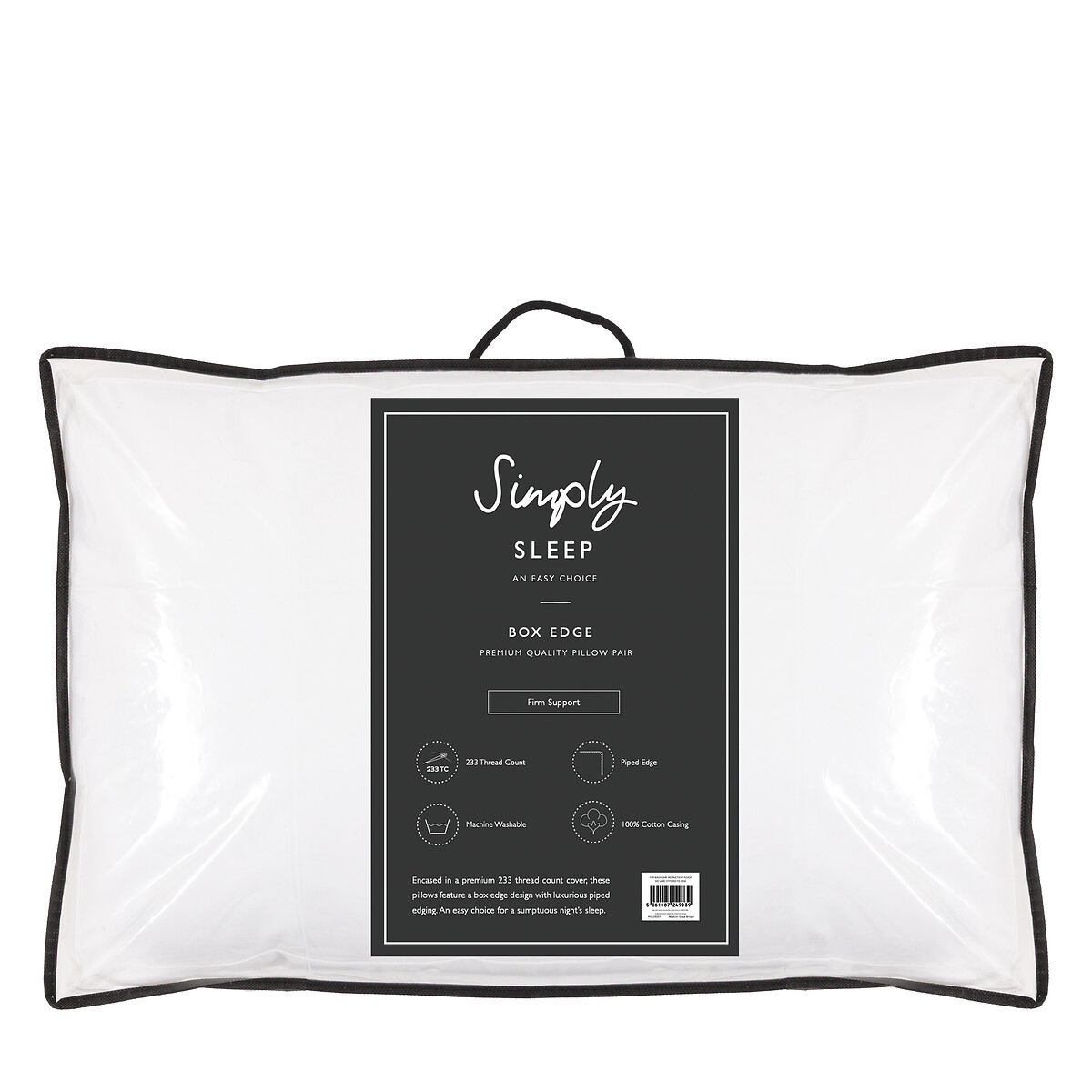 Soundly Slumber Box Edge Pillow Pair white, ÉDITÉ