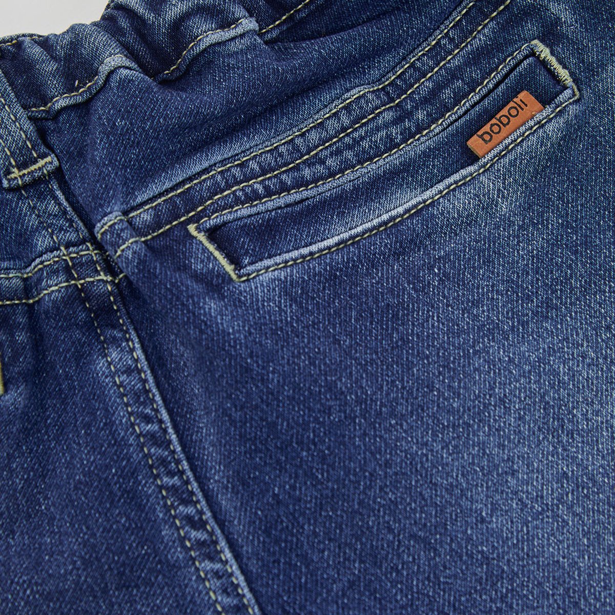 Pantalon garçon denim avec poche latérale bleu, BOBOLI