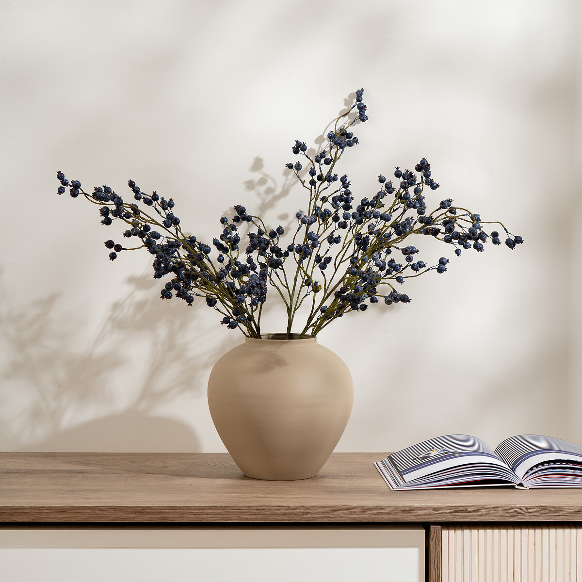 28cm Curved Vase beige, SO'HOME