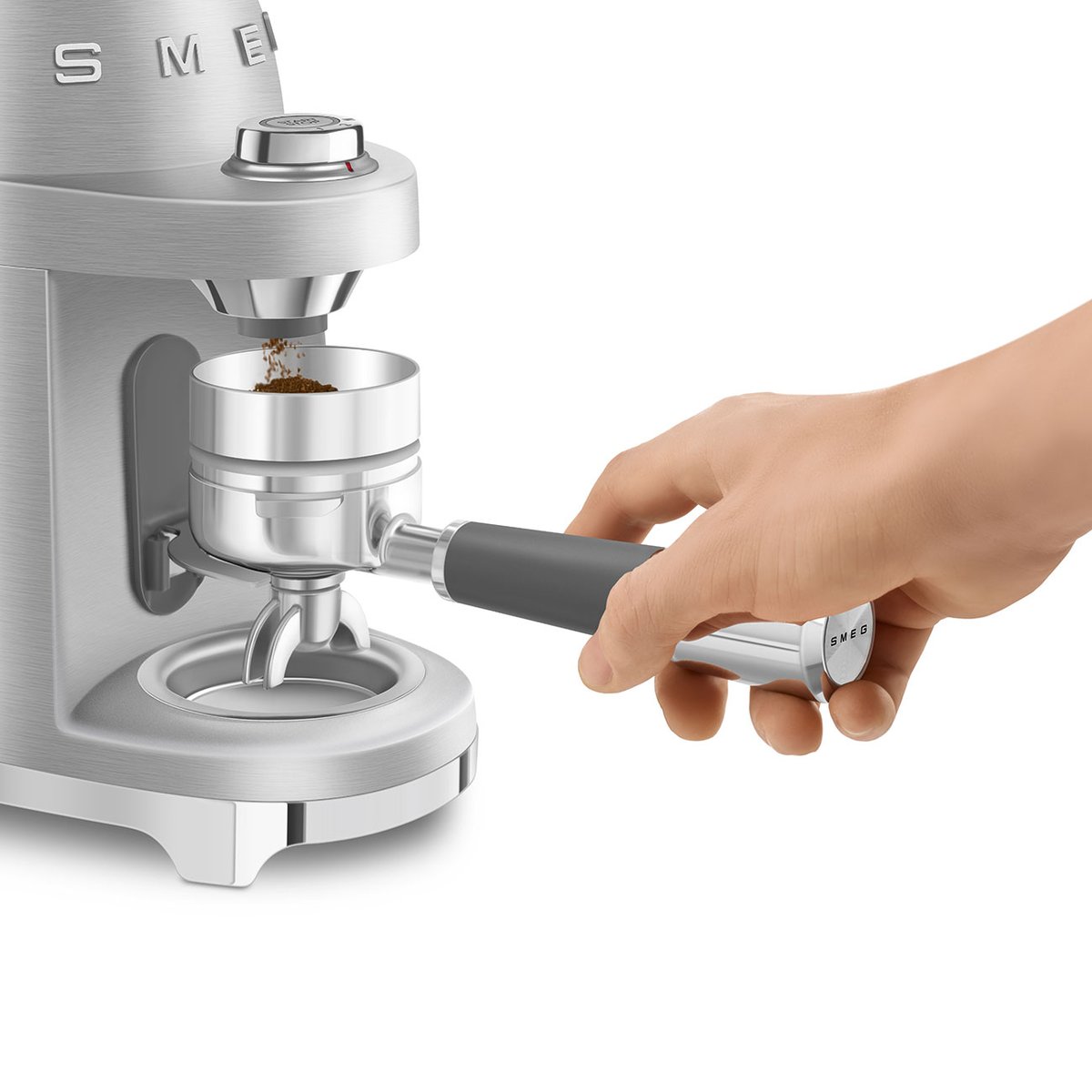 Broyeur à cafe CGF02 aluminium brossé, SMEG