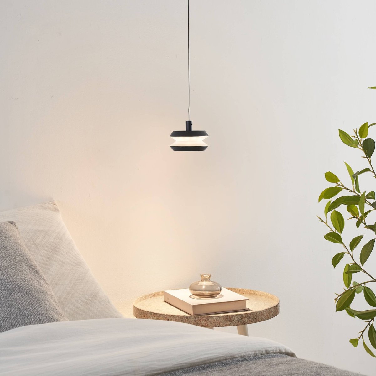 Suspension LED avec câble ajustable - RIVE noir, KOSILUM