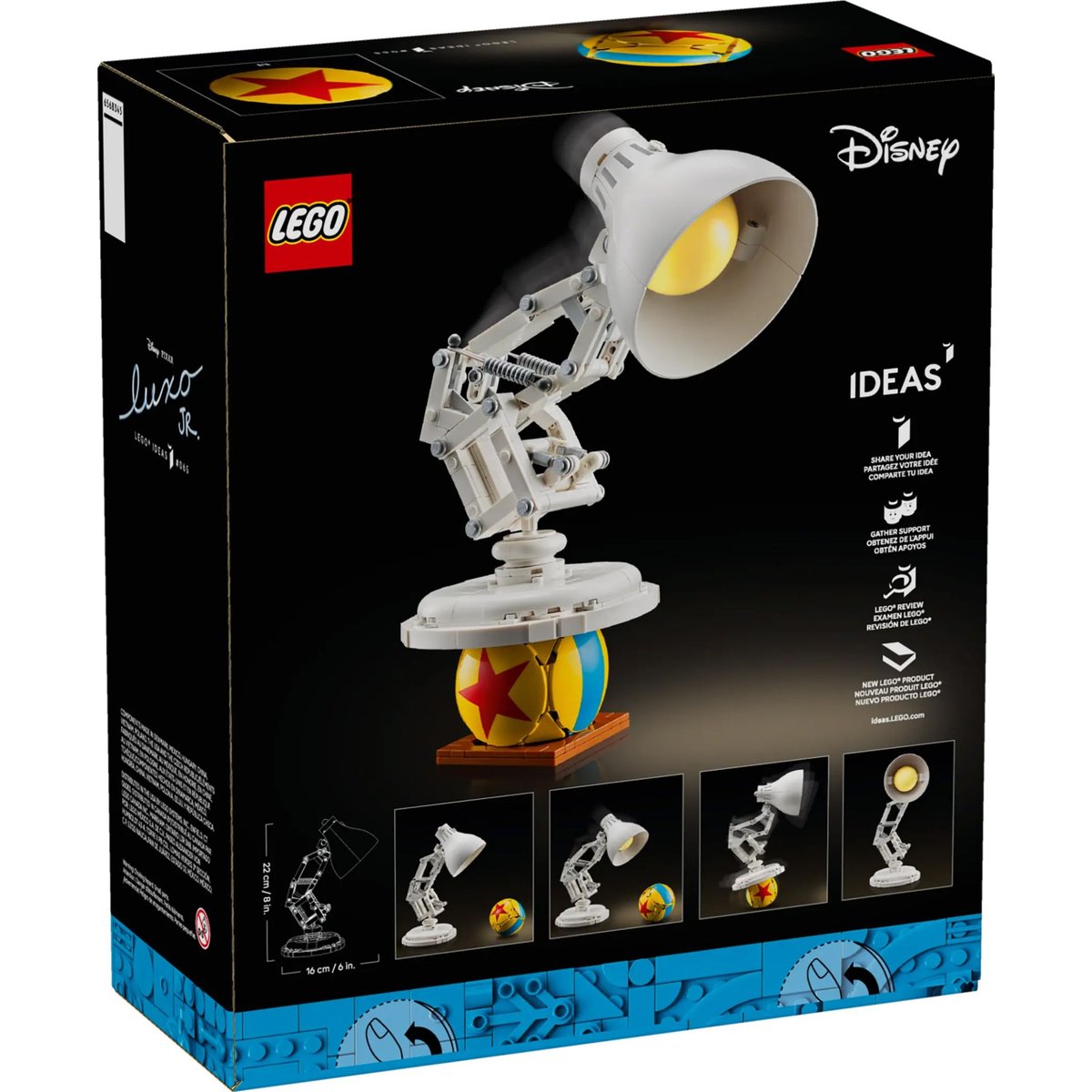Construisez Luxo Jr. de Disney Pixar - Set LEGO Ideas 21357 couleur unique, LEGO