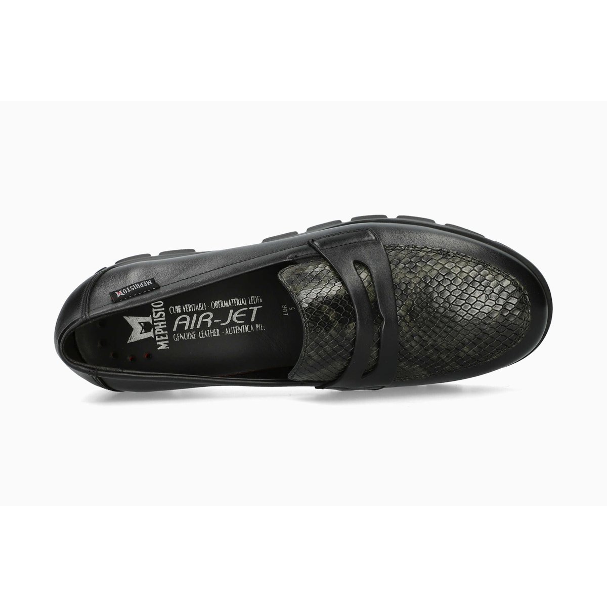 Mocassins en cuir CARIMA noir 5149, MEPHISTO