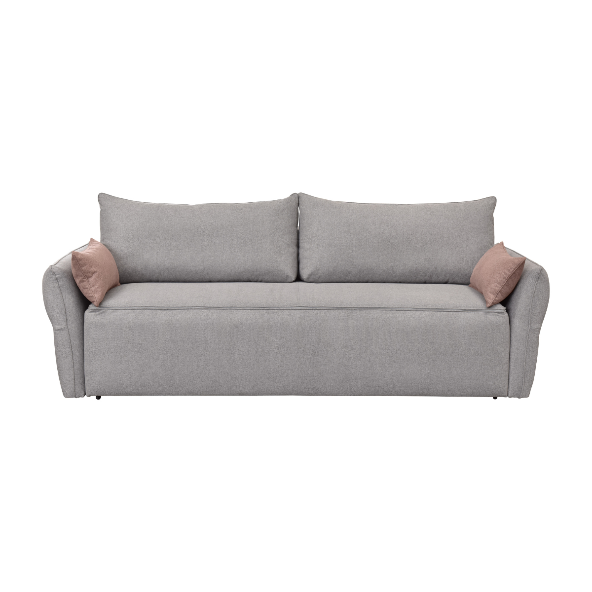 Canapé lit 3 places avec coffre et matelas L238 cm - LAGOS gris, CALICOSY
