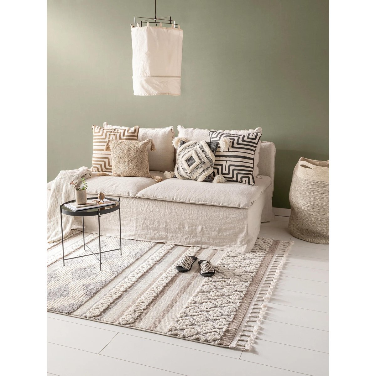 Tapis OYO crème/gris, BENUTA