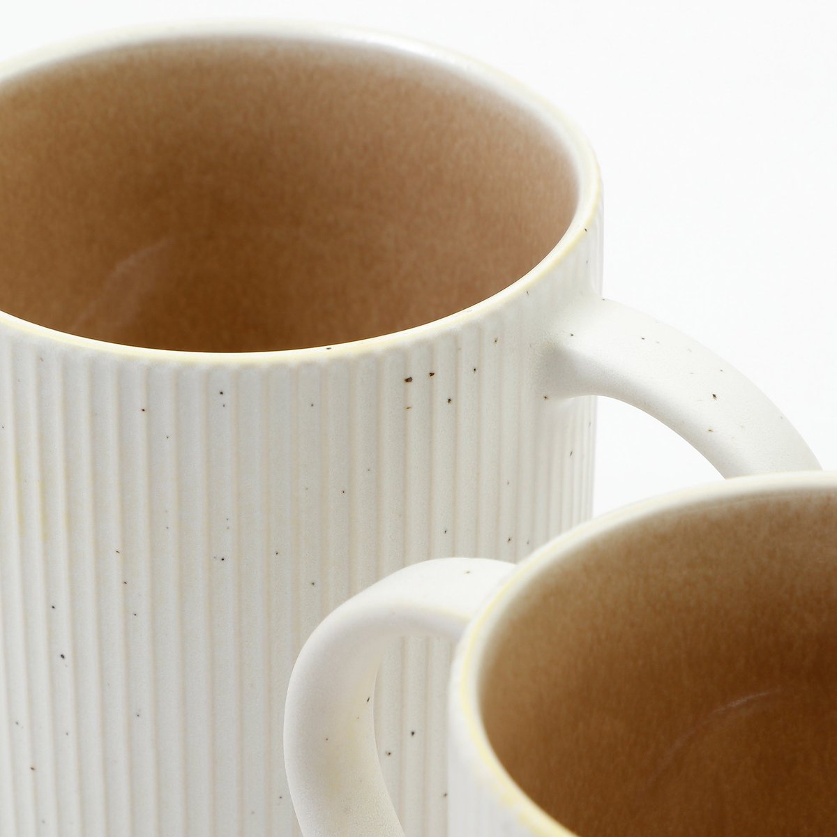 Set de 4 tasses de vaisselle en grès D10 AMSTERDAM beige, SIA DECO