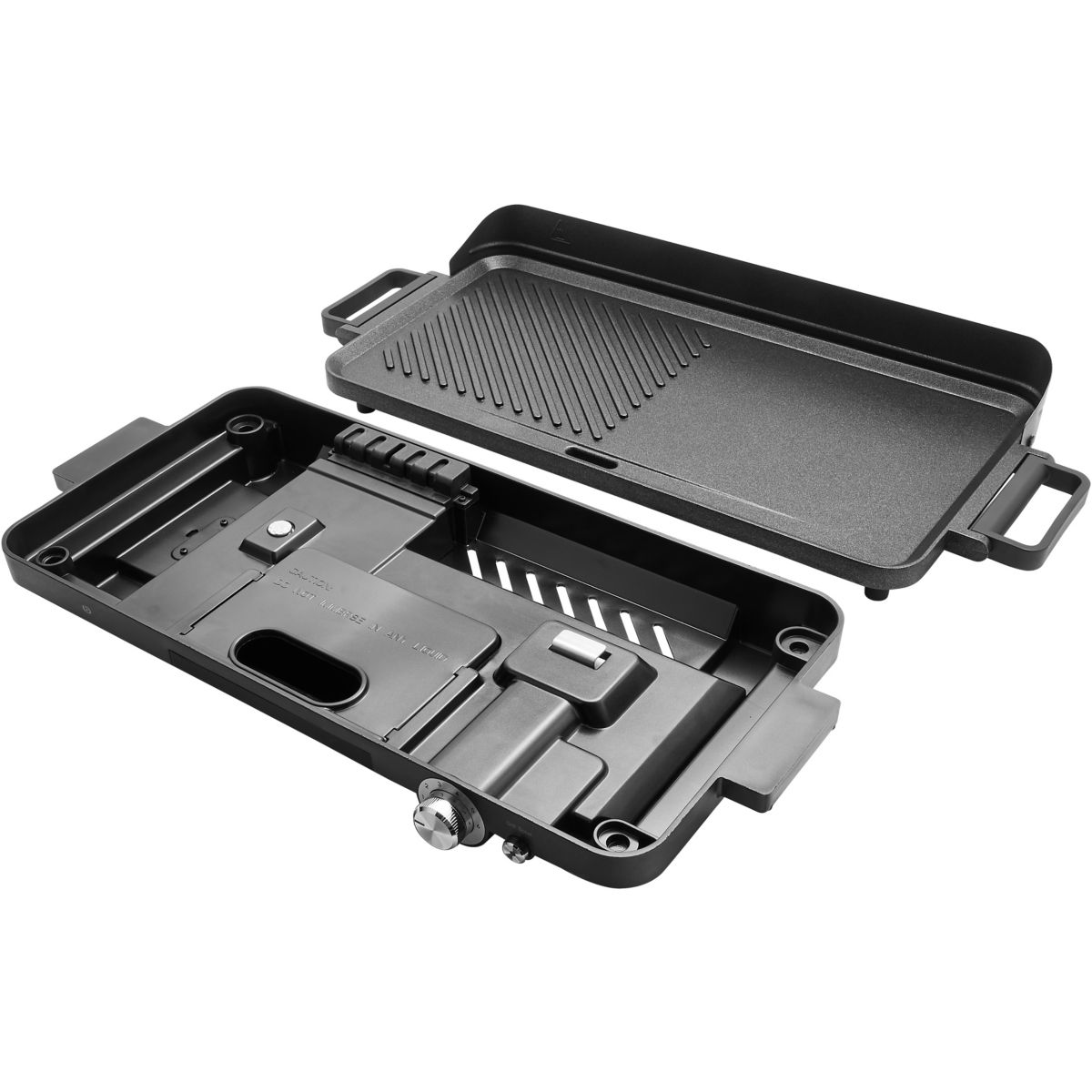Plancha électrique EPL4 noir à poser , 50x25 cm couleur unique, ESSENTIEL B