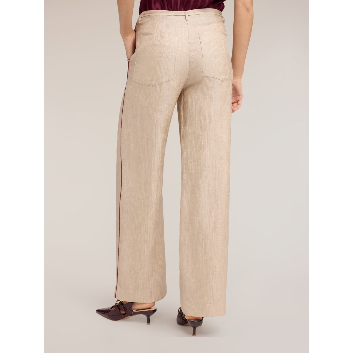 Pantalon palazzo beige, MOTIVI