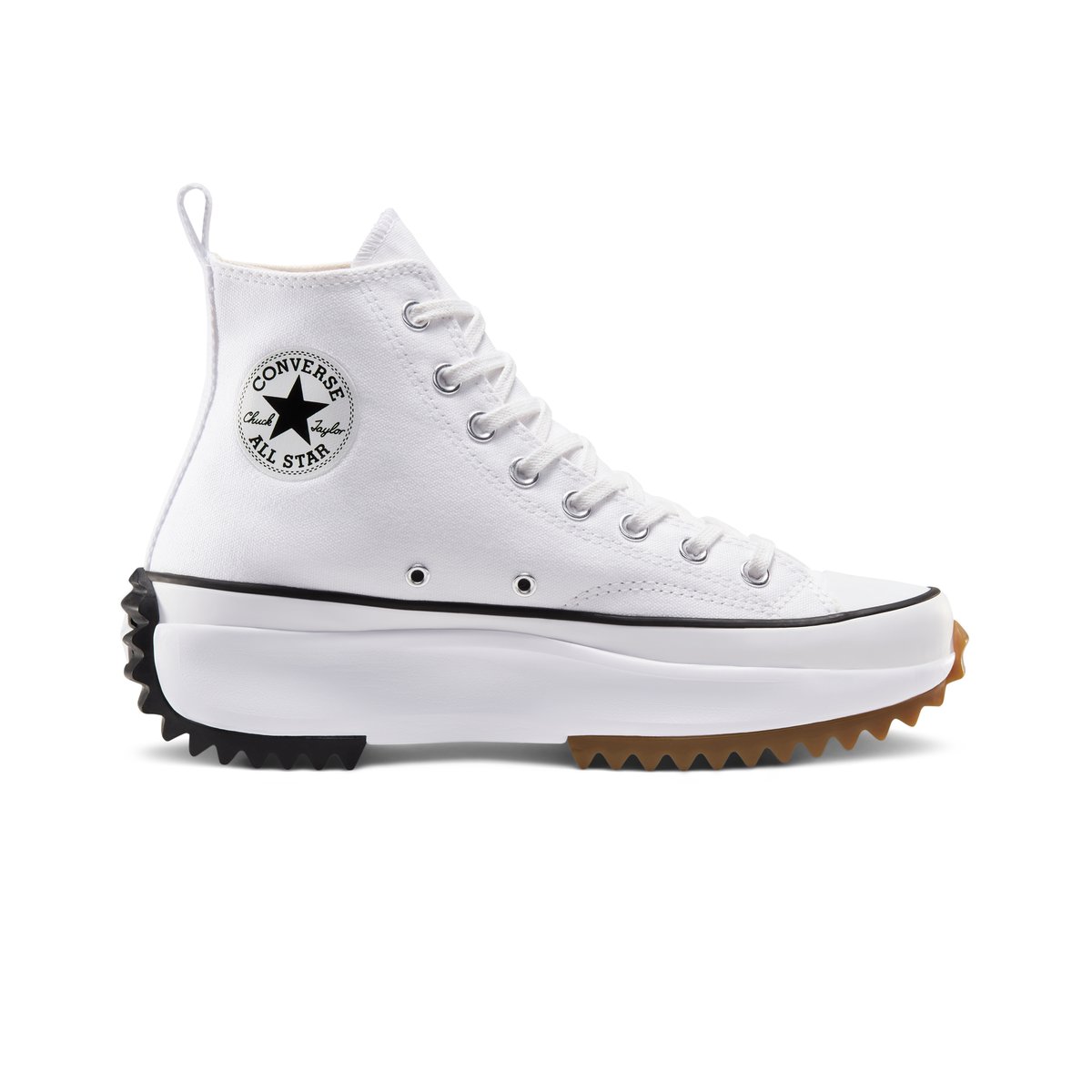 Baskets RUN STAR HIKE PLATFORM CANVAS blanc/noir/marron gomme, CONVERSE