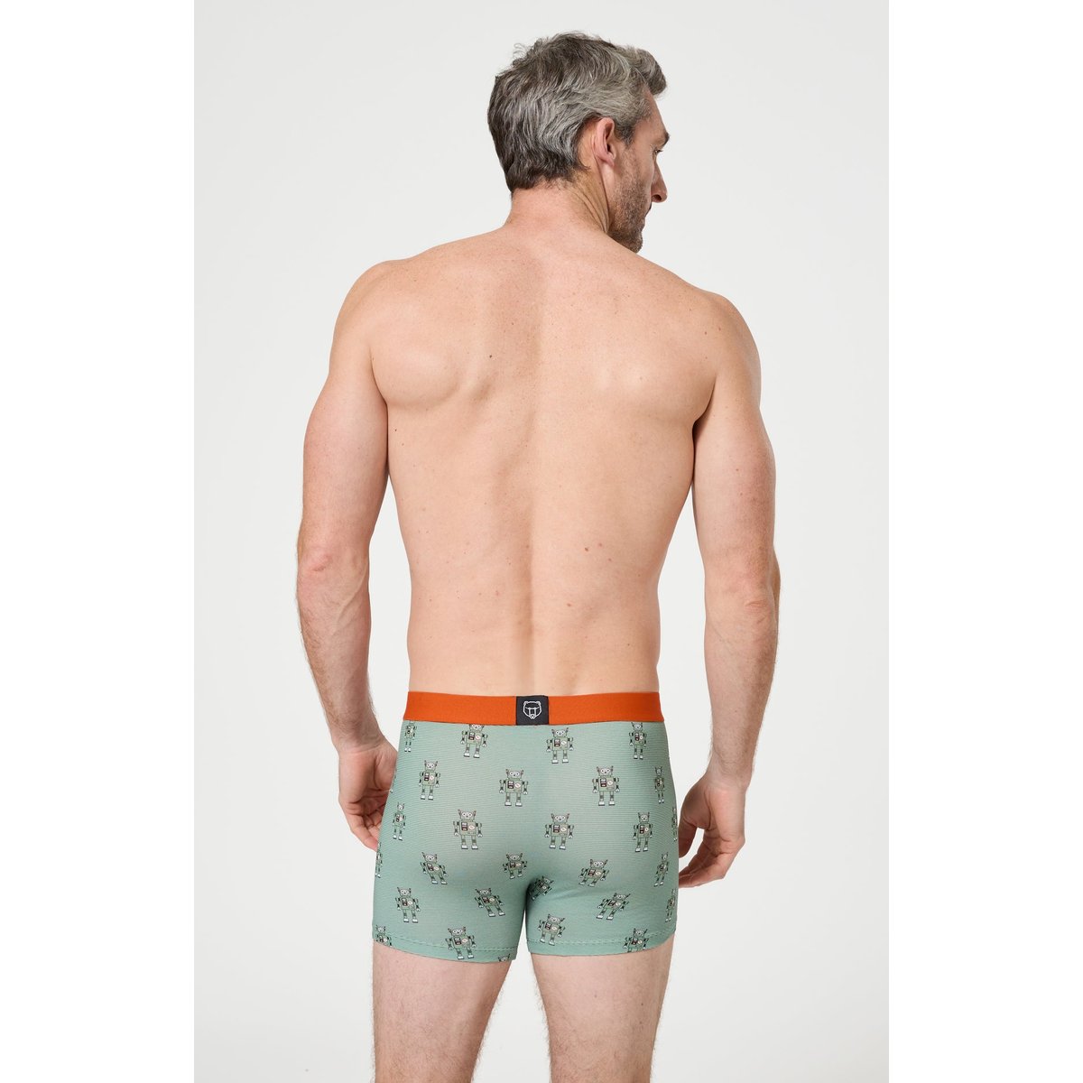 Boxer en coton imprimé Robot mousse, ARTHUR