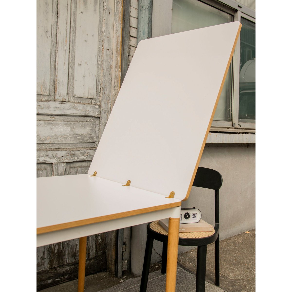 Table à manger modulable Karla N°1223 - Bon état bois clair, DEBONGOUT