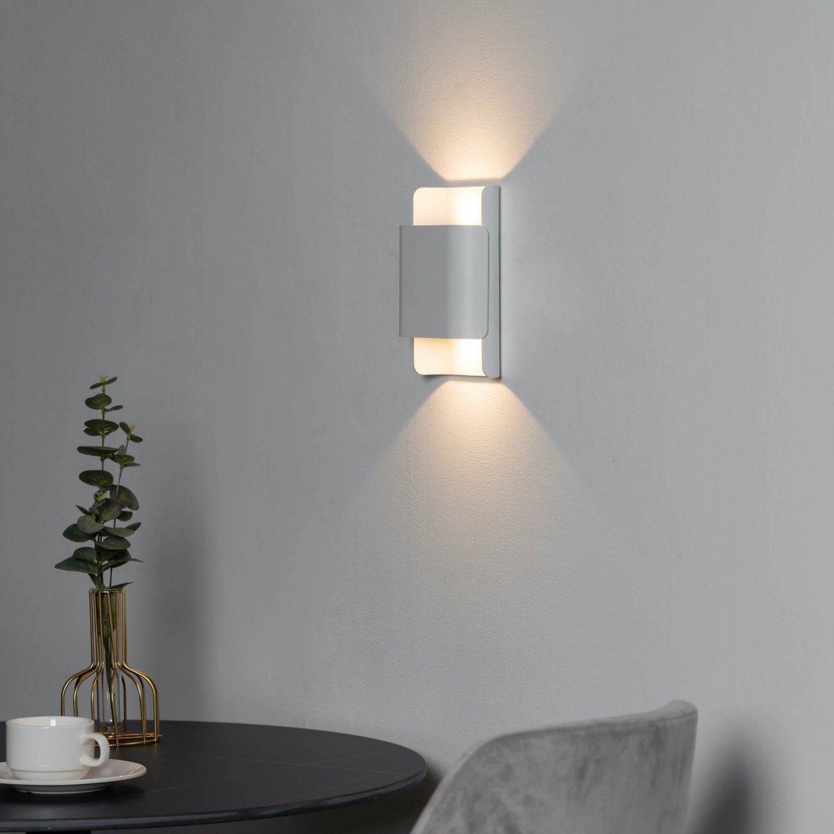 Applique carrée LED à double flux - LAILA blanc, KOSILUM