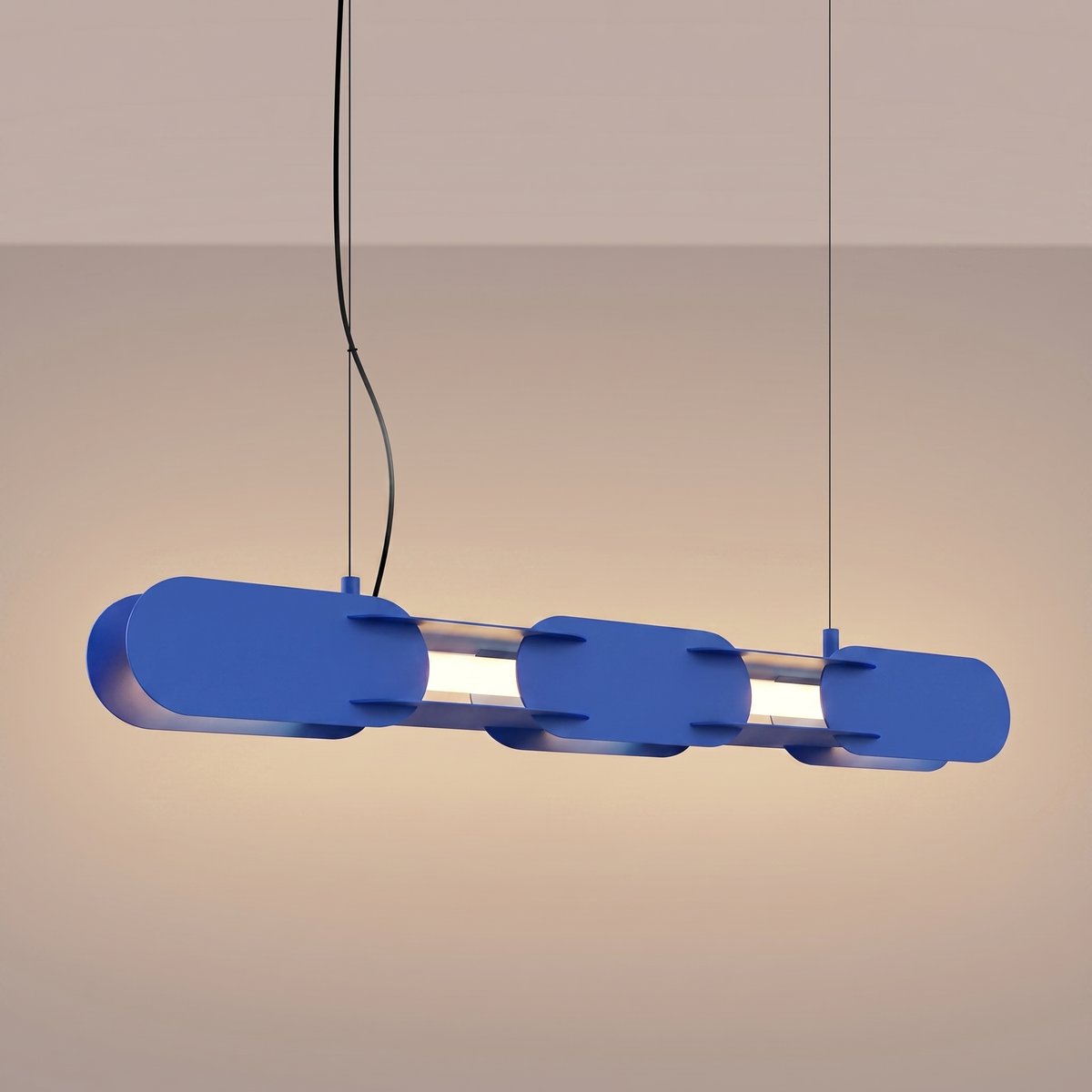 Suspension Acier Outremer LED 1 Chain outremer, EDEN