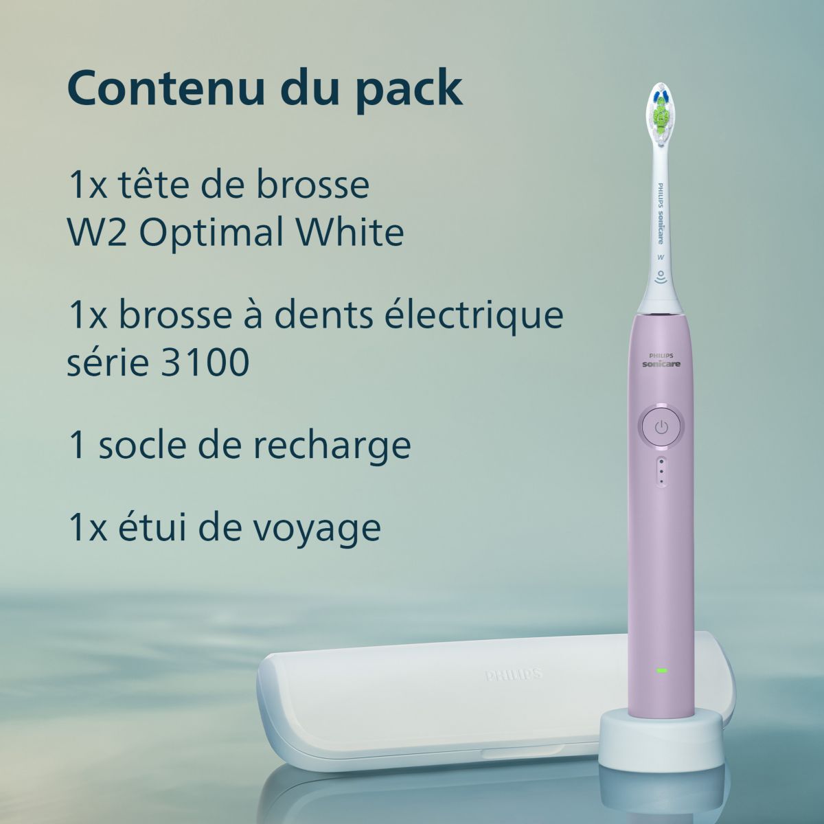 Brosse à dents électrique HX4033/27 Serie 3100 Lilas couleur unique, PHILIPS
