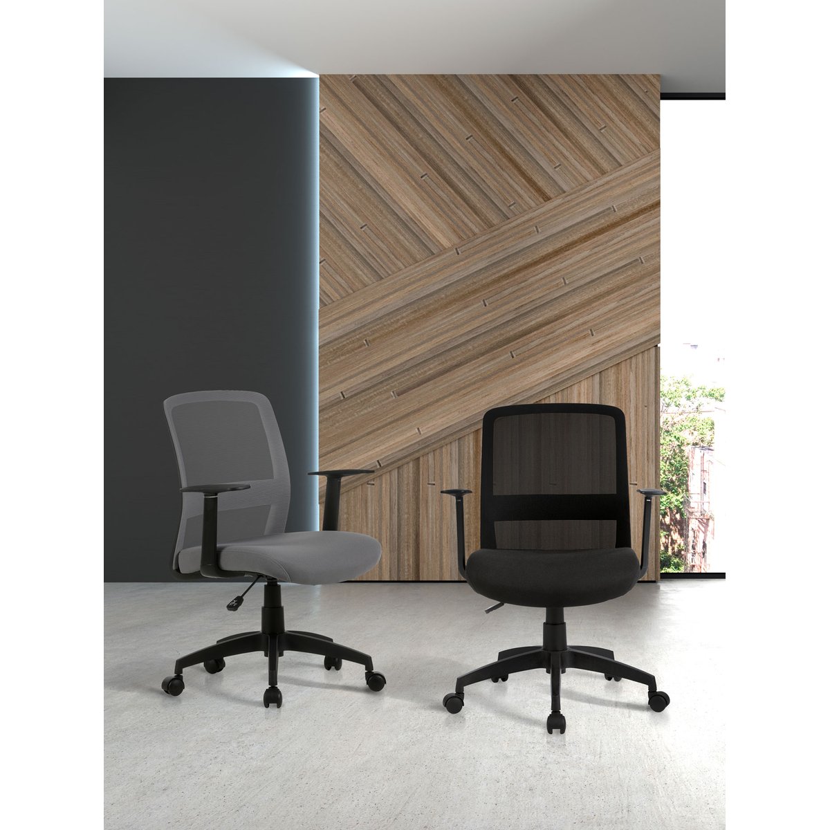 Chaise de bureau, DEVON gris, HISPANOHOGAR