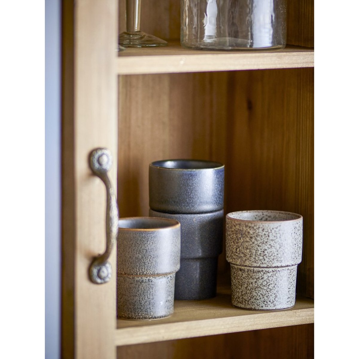 Tasse à café design grès  Ewan set de 4 brun, BLOOMINGVILLE