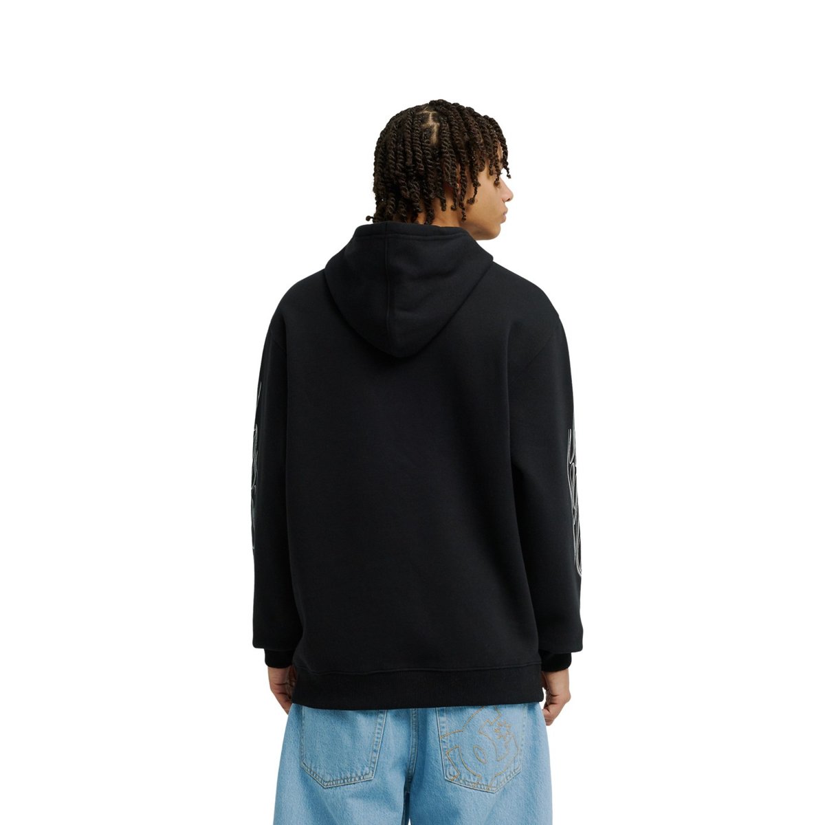 Sweat capuche SIDE FLAME. noir black, DC SHOES