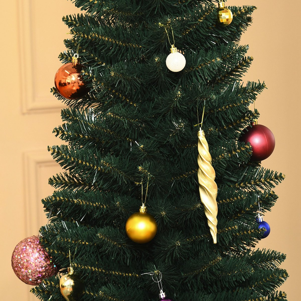 Sapin de Noël Plastique Vert vert, HOMCOM