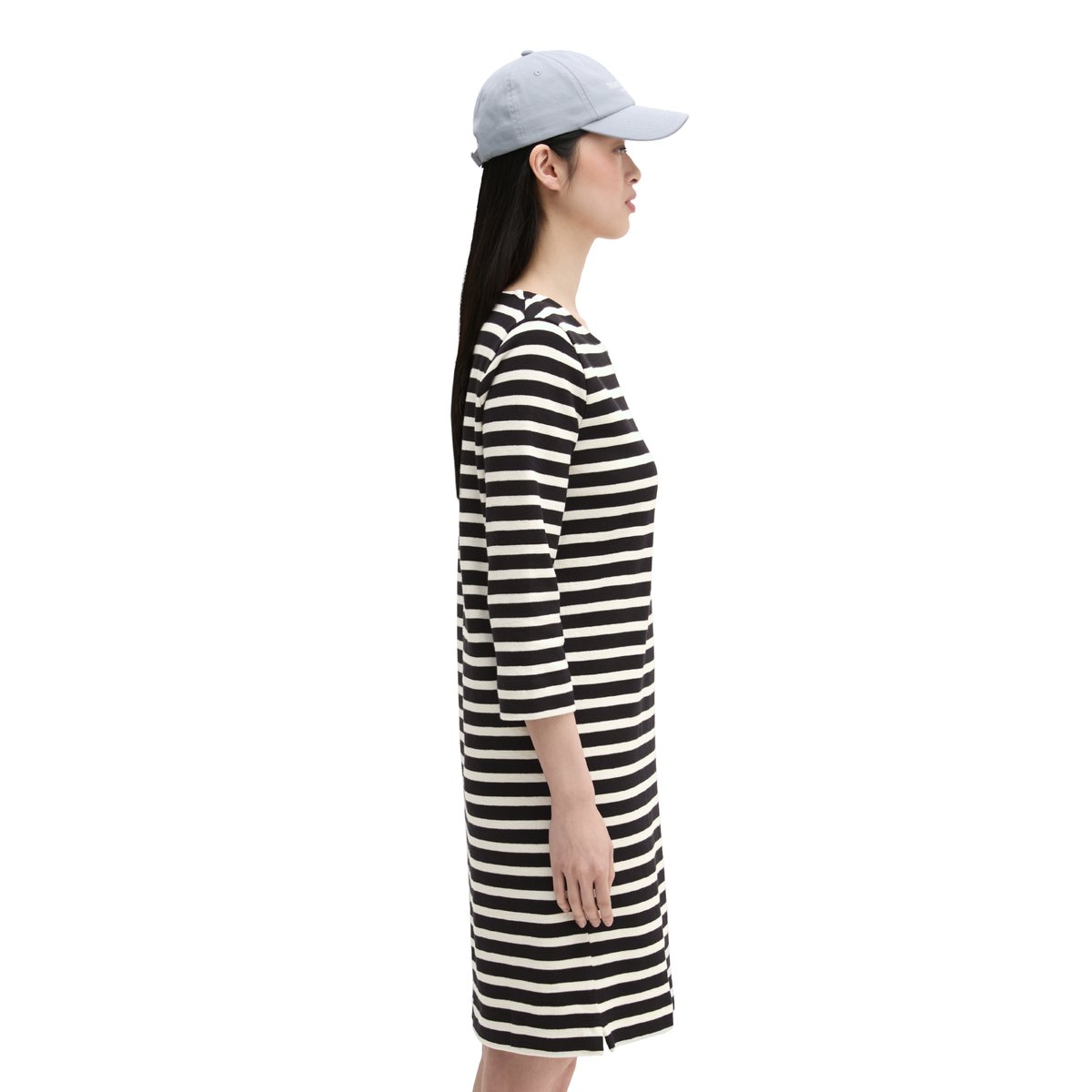 Robe en jersey rayé loose en jersey doux noir, MARC O'POLO