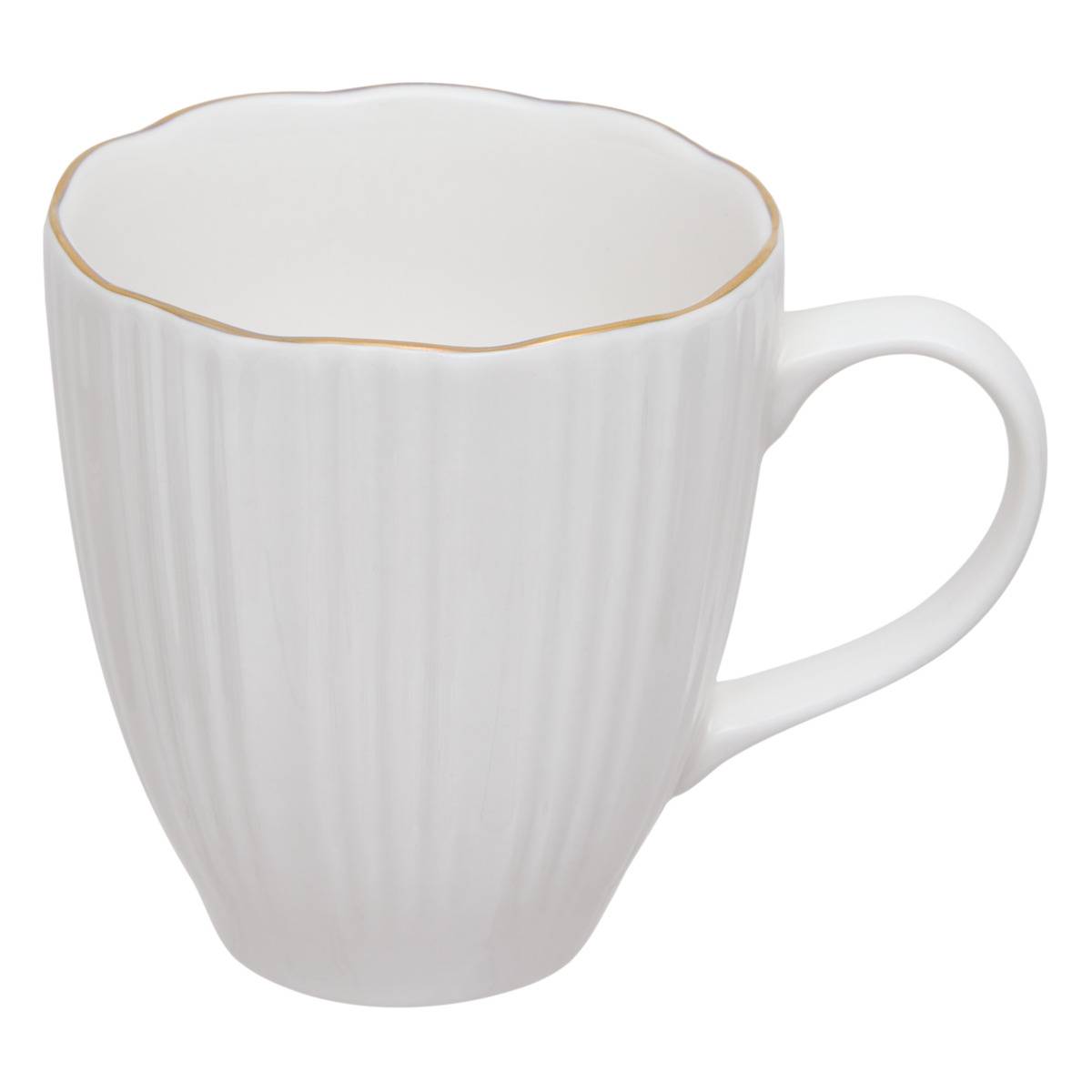 Mug en porcelaine DAPHNE blanc, ATMOSPHERA