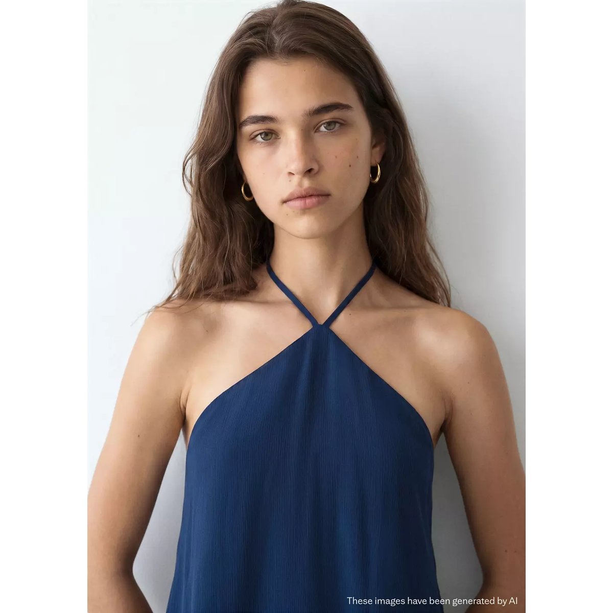 Robe courte emmanchures américaines bleu marine, MANGO TEEN