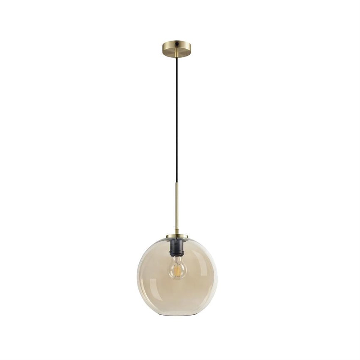 Suspension en Verre et Métal D25 LOOP ambre, DYBERG LARSEN