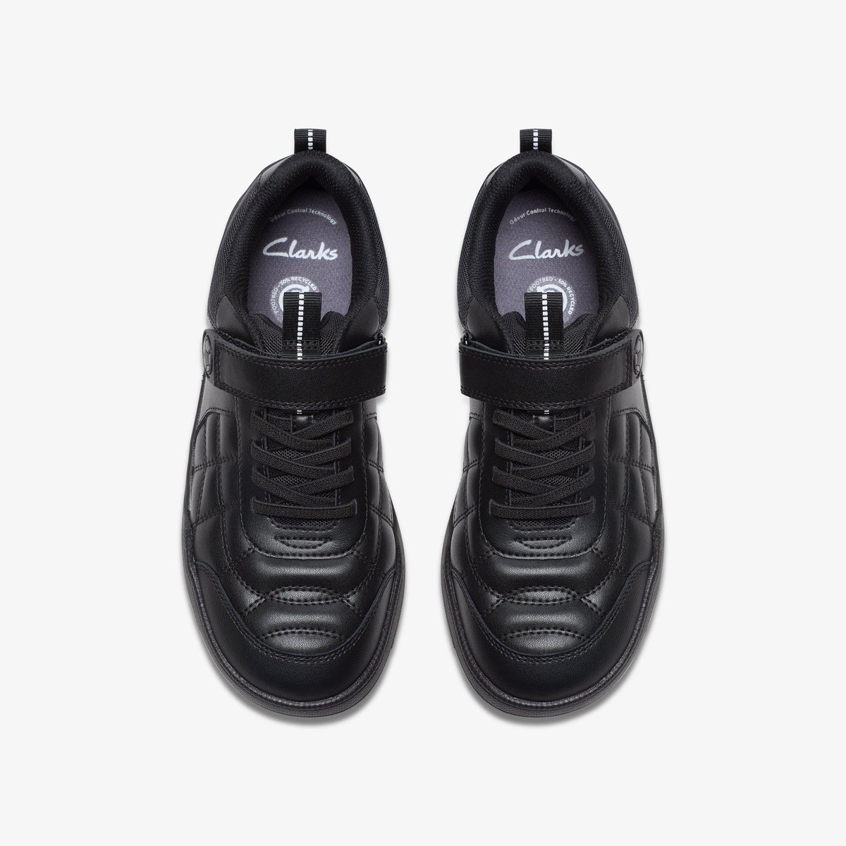 Derbies Cuir Coupe Large LASER CROSS K noir, CLARKS
