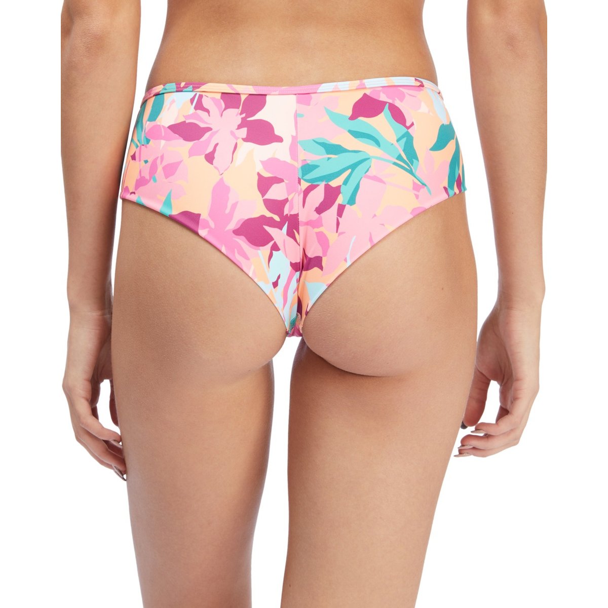 Bas de maillot de bain culotte bikini Hipster. orange cantaloupe tropi palm, ROXY