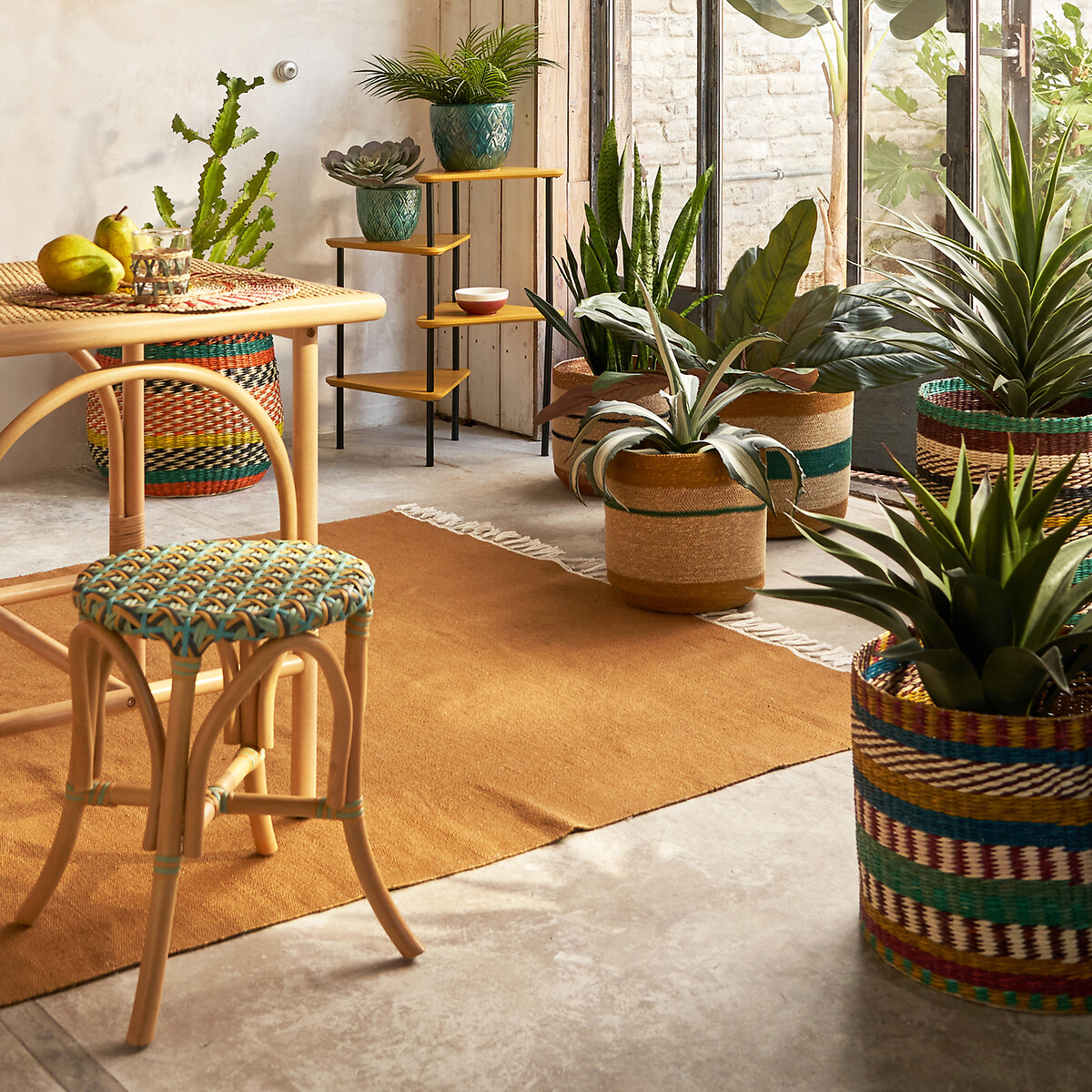 Panier multicolore en herbier, Balia multicolore, LA REDOUTE INTERIEURS
