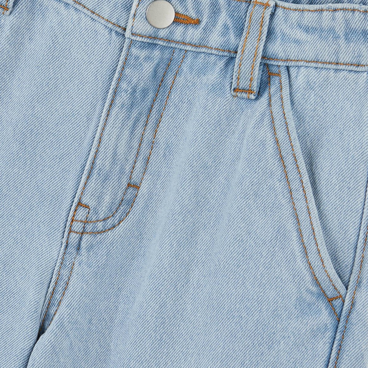 Jean cargo en coton BIO bleach denim, MONOPRIX