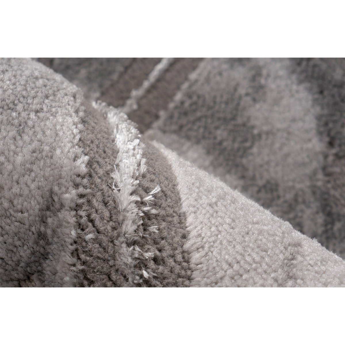 Tapis rectangulaire, Mineral argent gris clair marbré géométrique, ARTE ESPINA